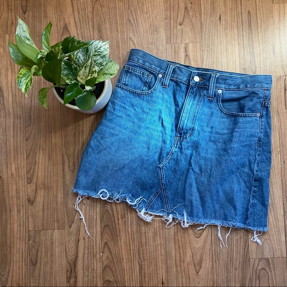 Madewell Rigid Denim A-Line Skirt